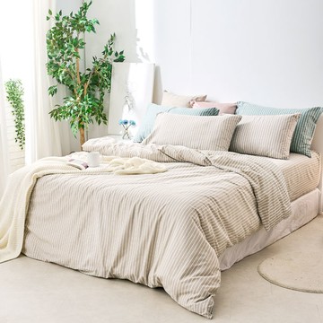 薄被套-雙人 / 6x7尺 / 200織 / 精梳棉 / 伯爵拿鐵 台灣製