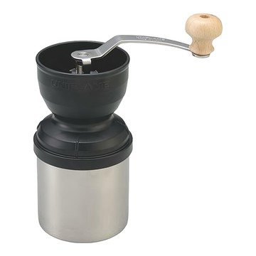 UNIFLAME 收納式手搖磨豆機 展開約φ84x192mm 收納約φ84x90mm 附收納袋  銀色 + 黑色 + 原木色  1個  430g