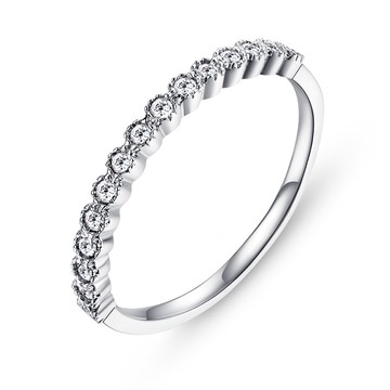 純銀戒指．閃耀．線戒．銀色