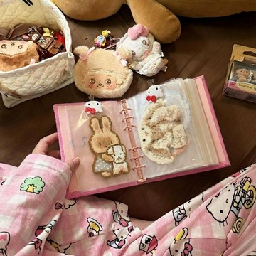 新上架👉【拼豆收納天花板】拼豆收納冊成品毛絨展示本可愛大容量分裝袋交換禮物 送朋友禮物