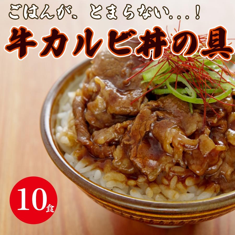 牛カルビ丼の具 焼肉 レトルト 10個セット 冷凍食品 牛肉 どんぶり