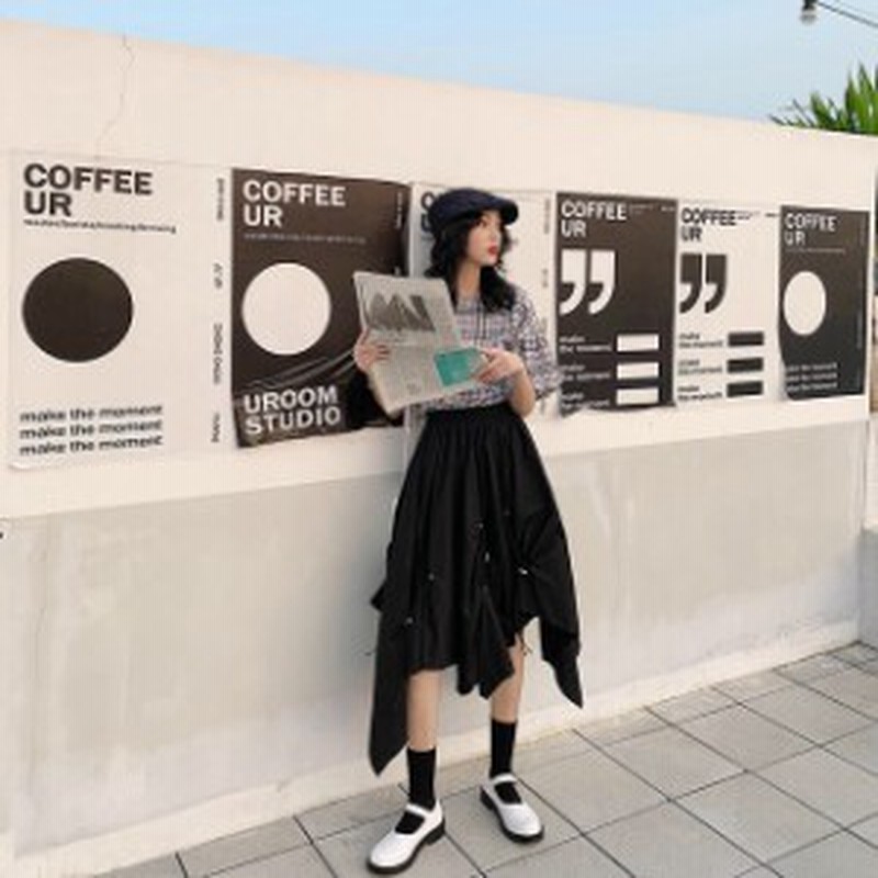 新作 春 夏 秋 フレアスカート アシンメトリー デザイン ワードスカート 無地 シンプル 個性的 モード オシャレ ボトムス 通販 Lineポイント最大4 0 Get Lineショッピング
