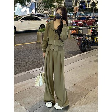 開春流行穿搭一整套高級感秋季2026年新款休閑時尚運動衛衣套裝女