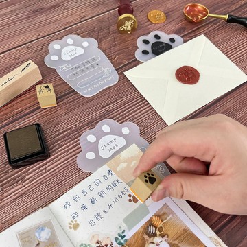 福店長 x iMAT 貓掌矽膠印章墊 高溫封蠟章 附吸附墊