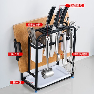 刀架廚房多功能置物架筷子菜板架一體砧板刀具臺面收納架子不銹鋼