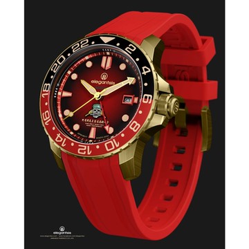 elegantsis 愛樂時 軍事系列 ELJO43AS-ARB NB01LC 限定青銅海龍蛙兵五十周年紀念機械腕錶 43.0mm