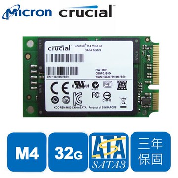 Micron Crucial CT032M4SSD3 (mSATA)SSD固態硬碟