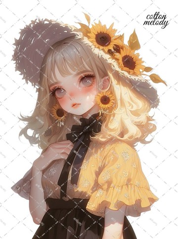 original sticker no.2370 人物貼紙 原創貼紙 原創人物貼紙 裝飾貼紙 cotton melody