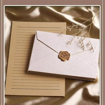 信封套裝加厚信紙感手寫情書送女友送男友表白生日賀卡學生用