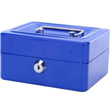 🔥桃園出貨-帶鎖手提小錢箱小保險箱儲物帶鎖收納盒小號密碼零錢盒鐵盒多格盒