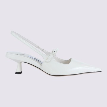 Jimmy Choo White Leather Pumps