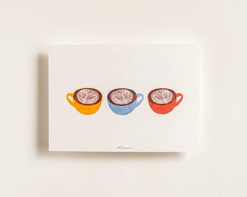 明信片 很像的 咖啡杯