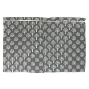 LASSLEY 蕾絲妮 日式棉麻門簾 冬之森林  短(90 x 60cm)