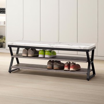 【Homelike】 喜家居仿石紋4尺坐式鞋櫃/穿鞋椅(2050)