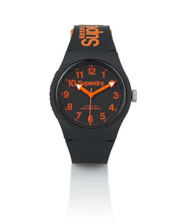 Superdry Unisex Urban Watch Black / Black/orange - Size: 1SIZE