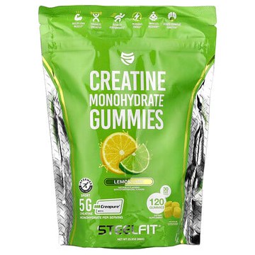 SteelFit, 一水肌酸軟糖，檸檬酸橙味，120 粒軟糖