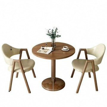 簡約現代陽臺小圓桌餐桌洽談桌椅組合接待奶茶小戶型休閑飯咖啡店[DD010109]
