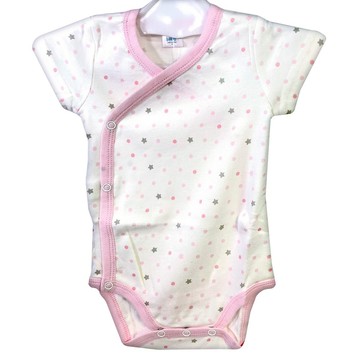vivibaby 星空短袖嬰兒緊身連身衣褲  粉色  70cm