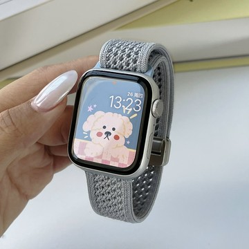 尼龍編制散熱錶帶 蘋果替換錶帶 適用於 Apple watch s10錶帶 9 8 7 6 5 4 SE 運動替換錶帶