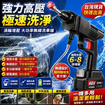 台灣現貨/快速出貨【免費試用30天/電動高壓清洗機】電動洗車機 清洗機 洗車機 超長續航 20米遠射 高壓水槍