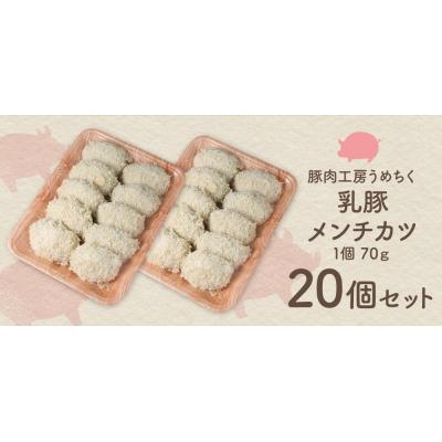 ふるさと納税 福智町 乳豚 メンチカツ20個