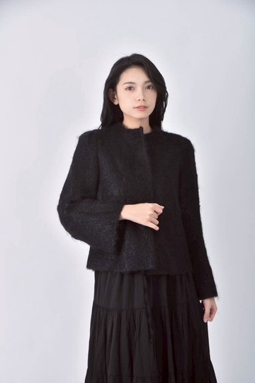 (M) ms gracy毛毛黑色外套