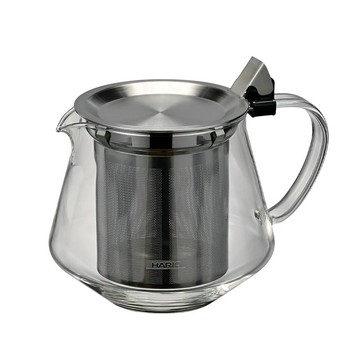 《HARIO》CLEAR BREW 單手沖泡茶壺 600ml 耐熱玻璃 不鏽鋼濾網 單手倒茶 TPF-60-HSV