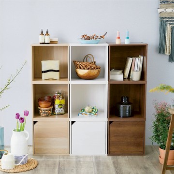 IRIS OHYAMA 立方體組合收納櫃 CQB-35(矮櫃/邊桌/展示櫃/書櫃/置物櫃/床頭櫃)