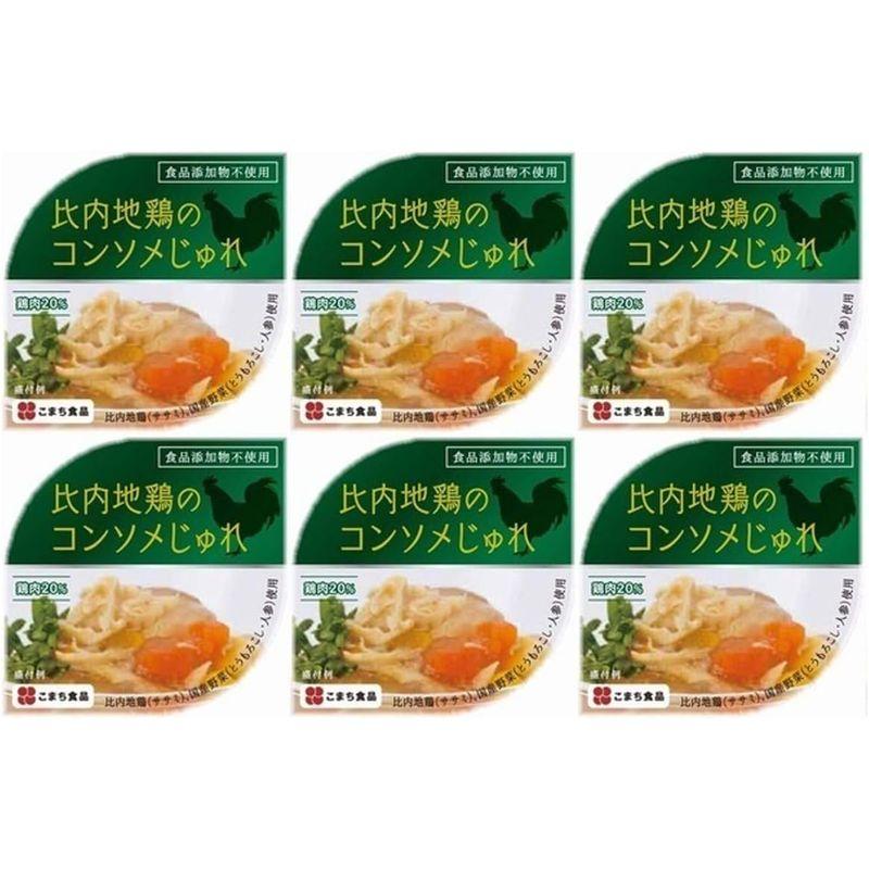 秋田名産 比内地鶏のコンソメじゅれ 缶詰タイプ〔85g×6〕