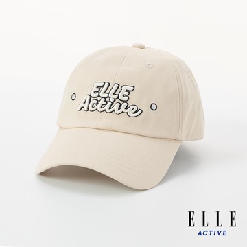 ELLE ACTIVE-復古美式風寬帽簷棒球帽-淺卡其 EA25A1WH00181