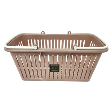 GINI 多功能野餐方形提籃 台灣製造 聚丙烯PP材質 L29.5xW15.5xH14.7cm  香頌粉  1個