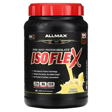 ALLMAX, ISOFLEX®，全分離乳清蛋白，香蕉味，2 磅（907 克）