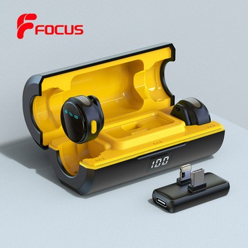 跨境新款Q18無線領夾麥克風帶充電倉磁吸紐扣降噪2.4G小話筒批發【宜家良品百貨】