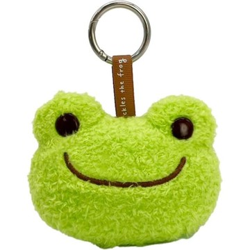 小禮堂 Pickles 泡菜蛙 絨毛玩偶隨身鏡 (綠大臉款)