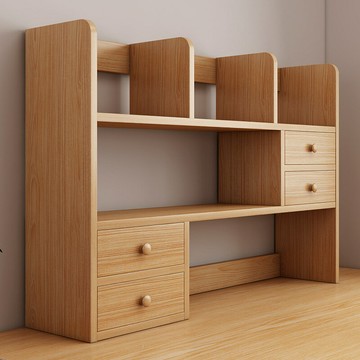 【含稅/免運】 實木桌上書架桌面置物架收納架多層寫字臺學習桌書桌辦公桌分層架