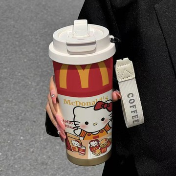 kitty保溫杯 不鏽鋼保溫杯🎀 薯條KT貓316不鏽鋼咖啡杯 保溫瓶 可愛水杯 咖啡杯