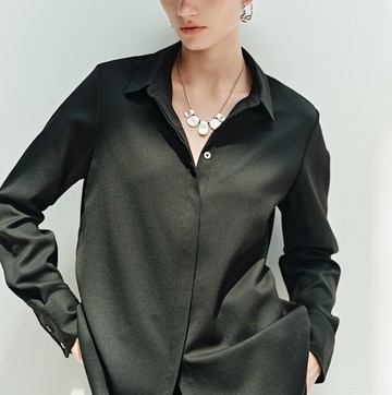 【精紡羊毛】法式簡約 正肩毛襯衣