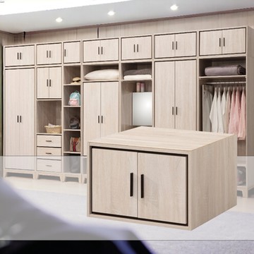 ONE生活 建琳橡木白2尺雙門被櫥 寬60公分