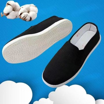 復古男鞋一腳蹬休閑鞋平底千層布鞋手工單鞋低幫鞋透氣老北京板鞋