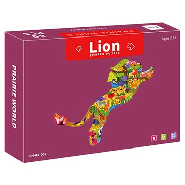 艾米購物 兒童拼圖 80片 3.5歲以上 益智玩具  獅子  1個