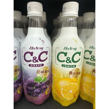 黑松汽水 C&C氣泡飲 500ml  1罐 巨峰葡萄 / 黃金檸檬 經典氣泡飲料  維他命C飲料 檸檬 葡萄 飲料 氣泡