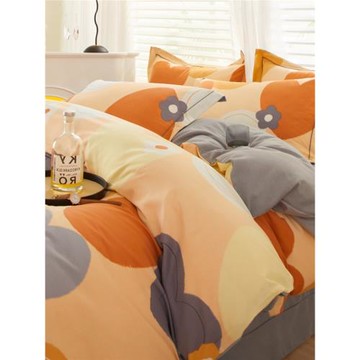 網紅ins風純棉全棉床上四件套磨毛單人宿舍床單被套床笠三件套女