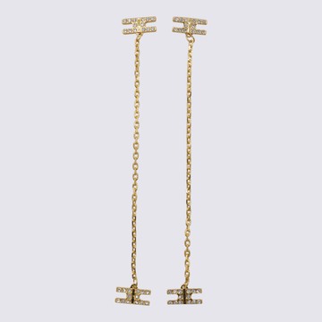 Elisabetta Franchi Gold Tone Metal Earrings