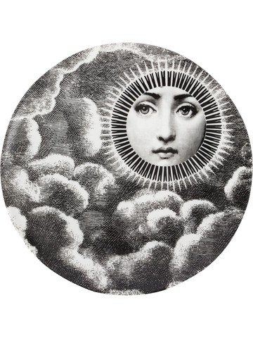 Fornasetti - printed plate - unisex - China - One Size - Black