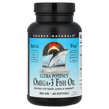 Source Naturals, Arctic Pure®，優效 Omega-3 魚油，850 毫克，60 粒軟膠囊