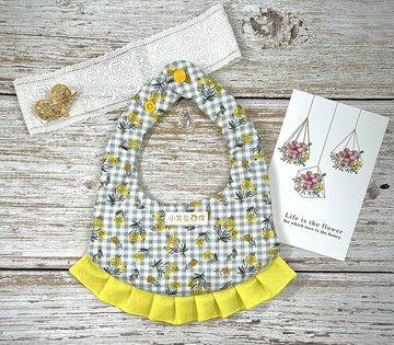 裙襬兜 六層紗圍兜 清新小黃花