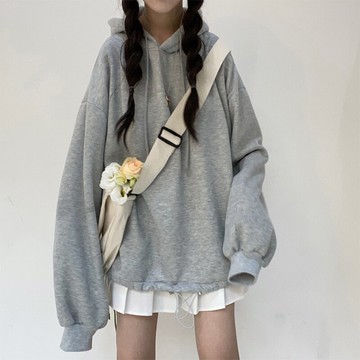 衛衣女秋薄款寬松外套潮ins慵懶風oversize上衣