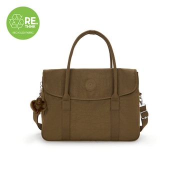 卡其綠手提肩背拉桿電腦包-SUPERWORKER