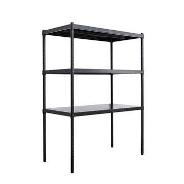 【dayneeds】極致工藝 90x45x120公分 三層烤黑鐵板層架