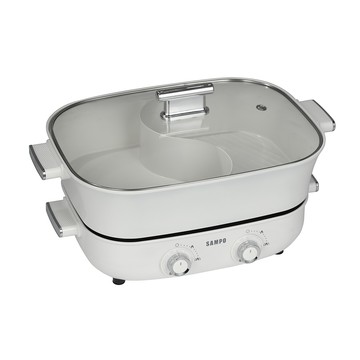 SAMPO 6.2L大容量雙調溫饗食鴛鴦鍋 TQ-LA65W